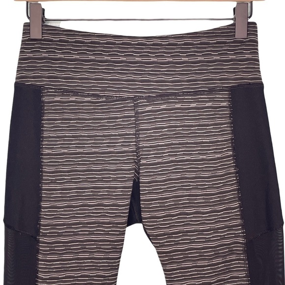 90 Degree By Reflex Gray & Black With Mesh Side Panels Leggings Small Gym - Picture 2 of 10